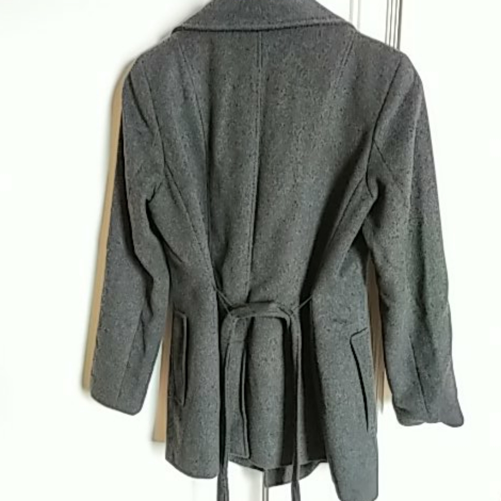 Calvin Klein grey wool peacoat, size 10 - Picture 3 of 4